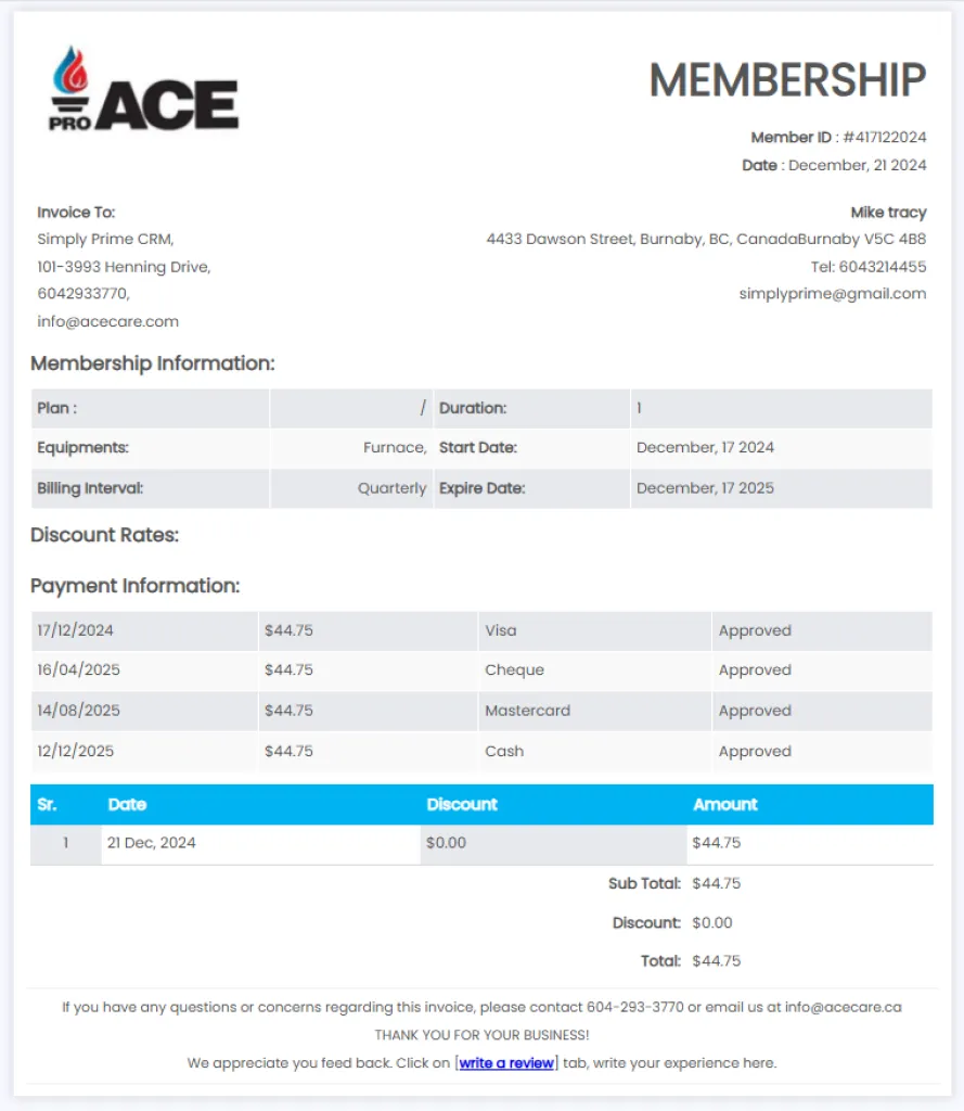 invoicing and billing